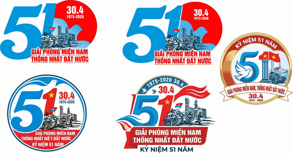 Mẫu Logo kỷ niệm 51 năm Giải Phóng Miền Nam 30-4
